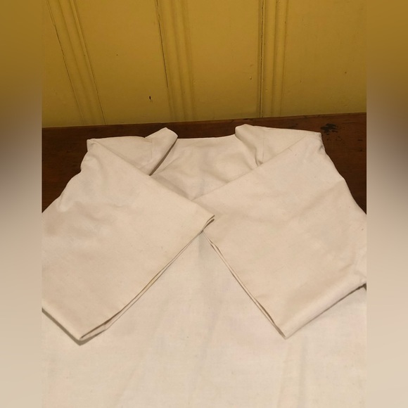 Custom Made Ladies Cream Tan Costume Blouse, Floral Embroidery, Button Front S/M - Picture 6 of 6